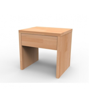 Nočný stolík z masívu UNI so zásuvkou